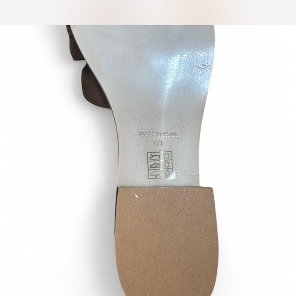 Simons Tan Leather Slide Sandals - Picture 6 of 6